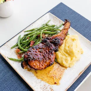 Creole Mustard Glazed Pork Chop