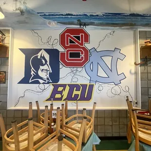 a mural of the university of north carolina