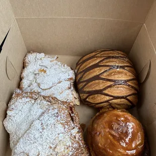 Almond croissant, chocolate croissant &amp; kouign-amann