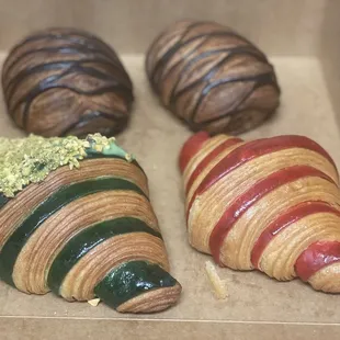 Pistachio guava and in the back pan de chocolate