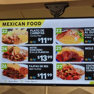 mexican food prices