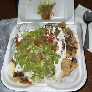 Asada nachos
