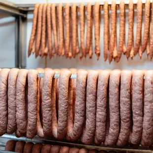 a rack of sausages