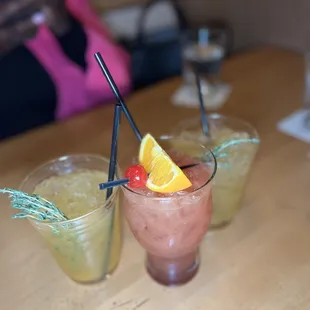 Confusion Hurricane and Honey Peach Margaritas