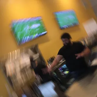 a man in motion