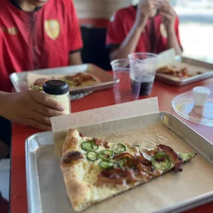 Heat and sweet slice, and a couple of red shirts