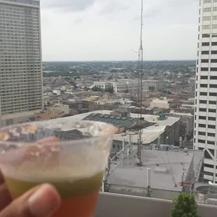 The view! And the cocktail. But the view!!!