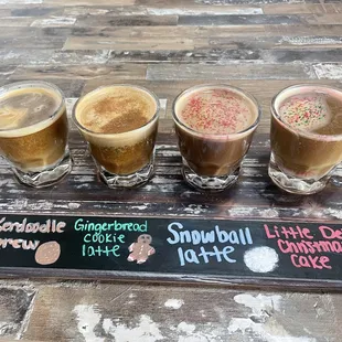 Seasonal latte flight!