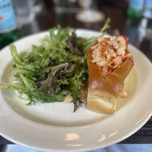 Lobster roll and Salad