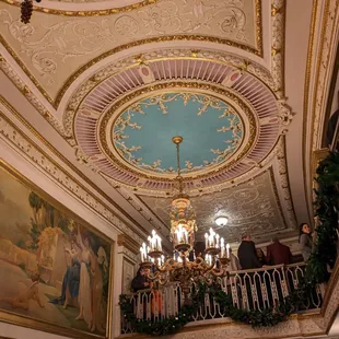 Ceiling in the lobby