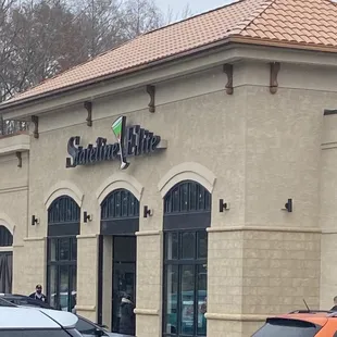 the outside of the building