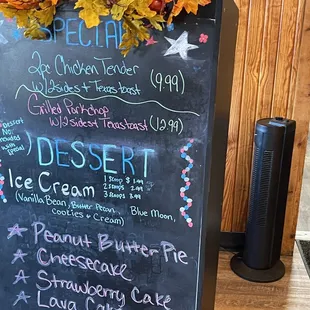 Dessert options