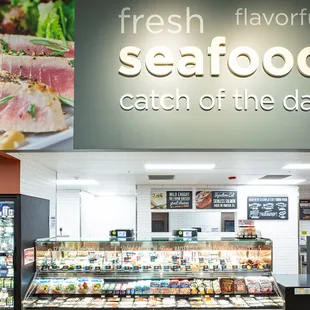 the seafood section of the deli
