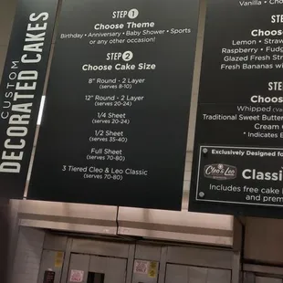 Don't pay attention to the sign they don't have 12-in round cakes these signs are very very old ancient ask the counter people not the signs