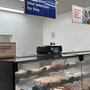 Seafood counter