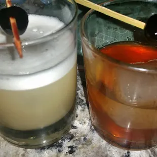 Whiskey Sour and Duke&apos;s Old Fashioned