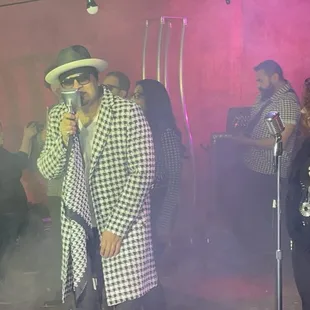 Really bad the fog going here- this one is standard but we also have low lying fog machines for could effect