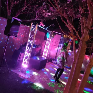 Dj+Dance floor setup