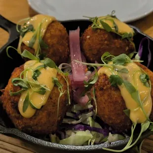 Hush puppies w bacon