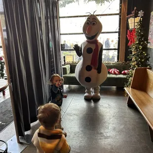 Meeting Olaf at the holiday festivities!