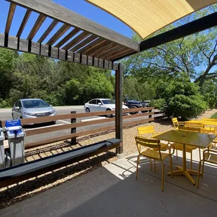 Some of the outdoor seating