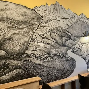 Inside art... really nice... local artist Jeremy Collins