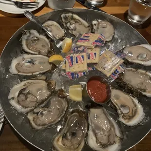 Raw oysters