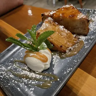 Butterscotch bread pudding