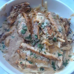 Blackened chicken Alfredo