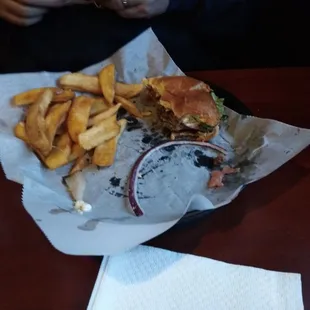 What's left of my husband's build a burger