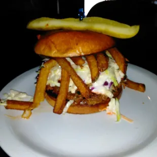 Brisket Poor Boy.  Definitely two hand sandwich