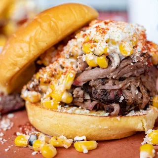 Brisket Elote Sandwich