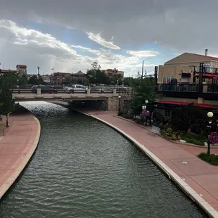 a bridge over a river