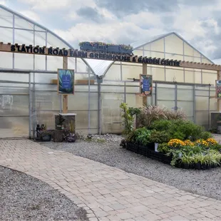 the entrance to the greenhouse