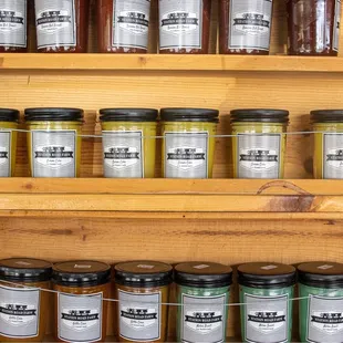 jars of food on a shelf