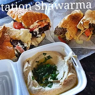 First visit Sujuk Sub, Kafta Pita and Hummus delicious food