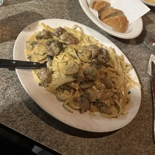 Drunken Fettucine Filet Tips