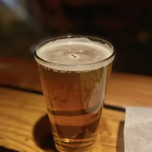 a glass of beer