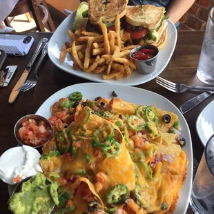 Nachos and chicken club