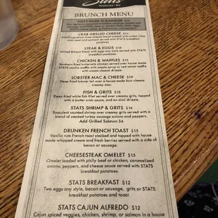 brunch menu