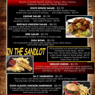 Check out our menu