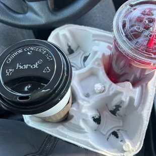 a cup of coffee and a drink