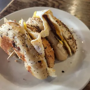 Breakfast Sandwich with Bacon on a bagel