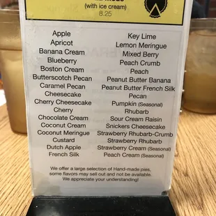 Pie menu