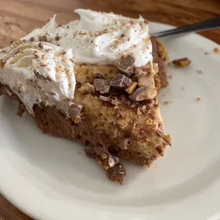 Peanut butter French silk Pie Slice
