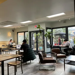 people sitting at tables