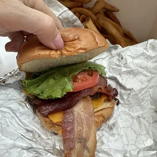 Delicious burger and great fries!!!