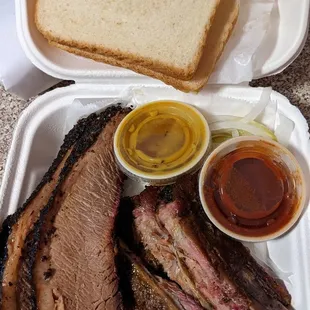 2 meat Combo - brisket and ribs