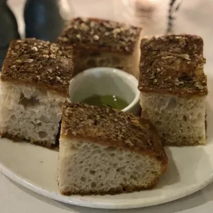 four slices of bread on a plate