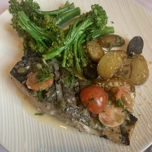 Grilled salmon. You can't see that it is raw